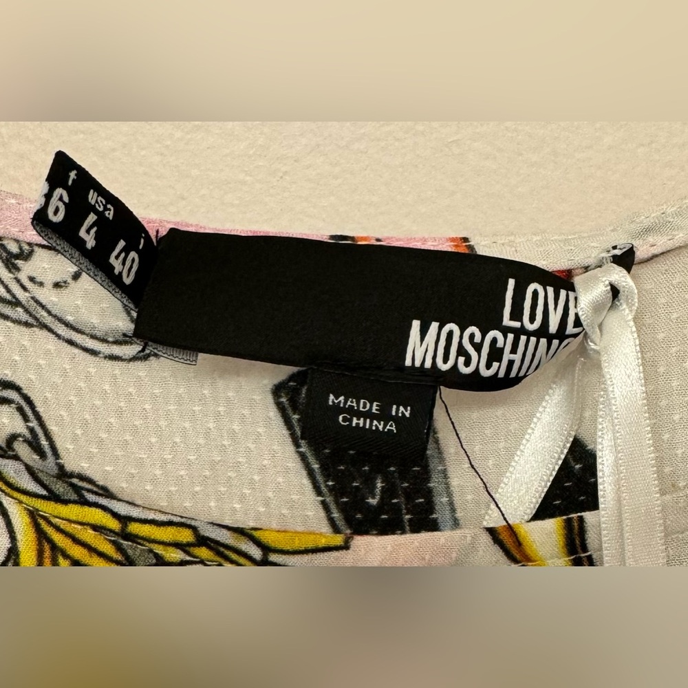 NWT Love Moschino Printed Dress - Italian Size 40 (US 4) - Picture 4 of 7